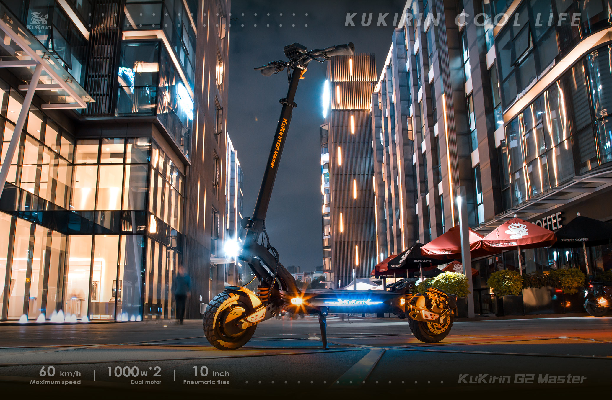 China EU Stock KuKirin G2 Master Dual Hydraulic Suspension 2000W Double Motor Fast Speed 60km/h Electric Scooter for Adults - Image 9