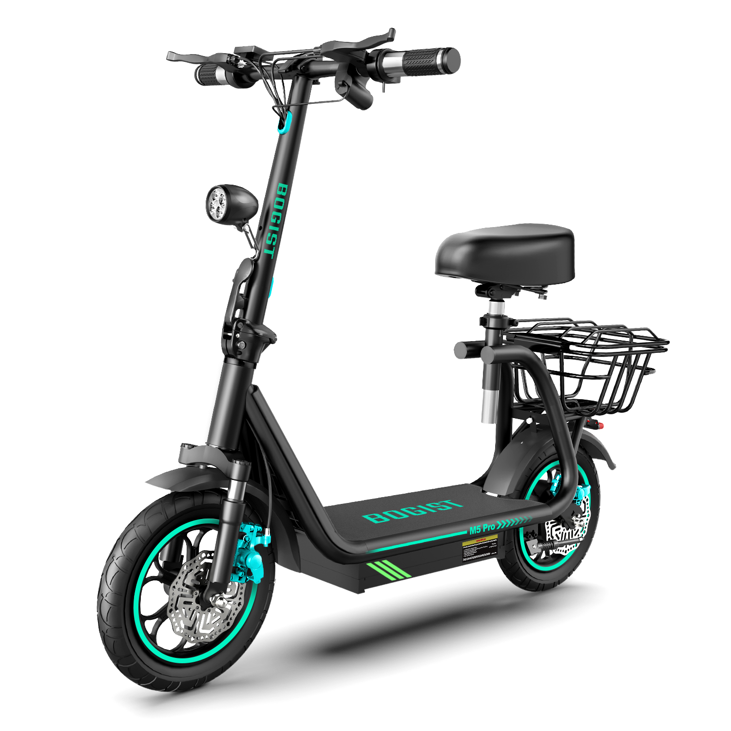 Europe  48V 13AH 500W Foldable Adult Escooter 12 Inch Pneumatic Tire BOGIST M5 Pro Electric Scooter WIth Seat and Cargo Carrier - Image 5