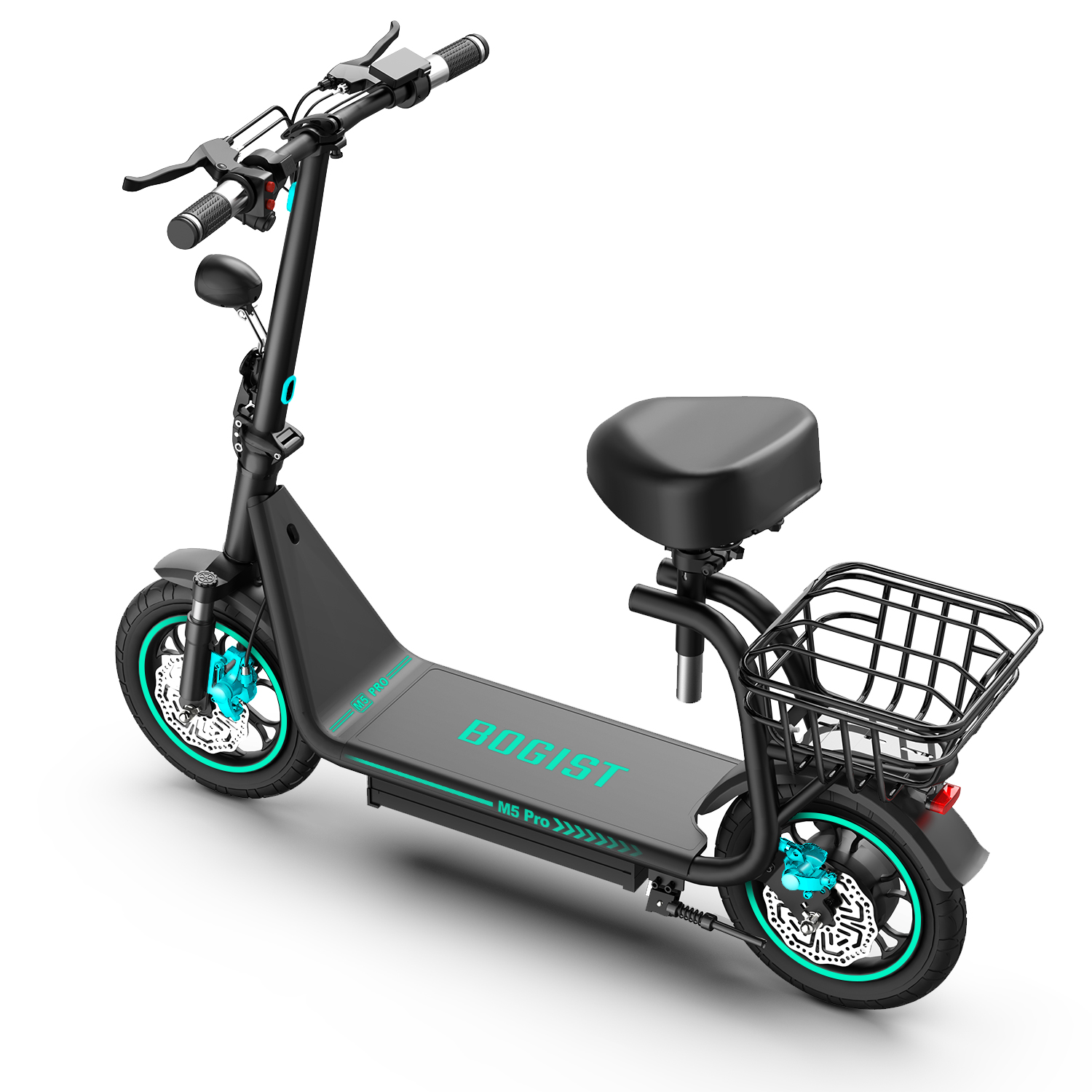 Europe  48V 13AH 500W Foldable Adult Escooter 12 Inch Pneumatic Tire BOGIST M5 Pro Electric Scooter WIth Seat and Cargo Carrier - Image 10