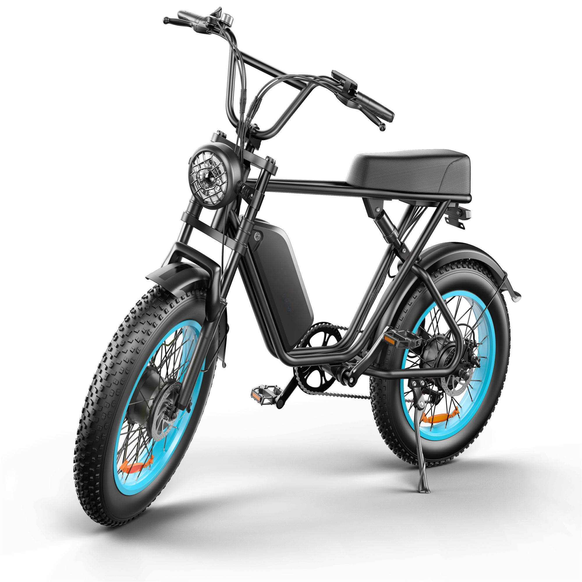 UK free shipping Stock 48V 23ah lithium ion battery 20 Inch Monuatin Electric Bicycle 2000W Dual Motor 45km/h Ebike with Shock Suspension - Image 7