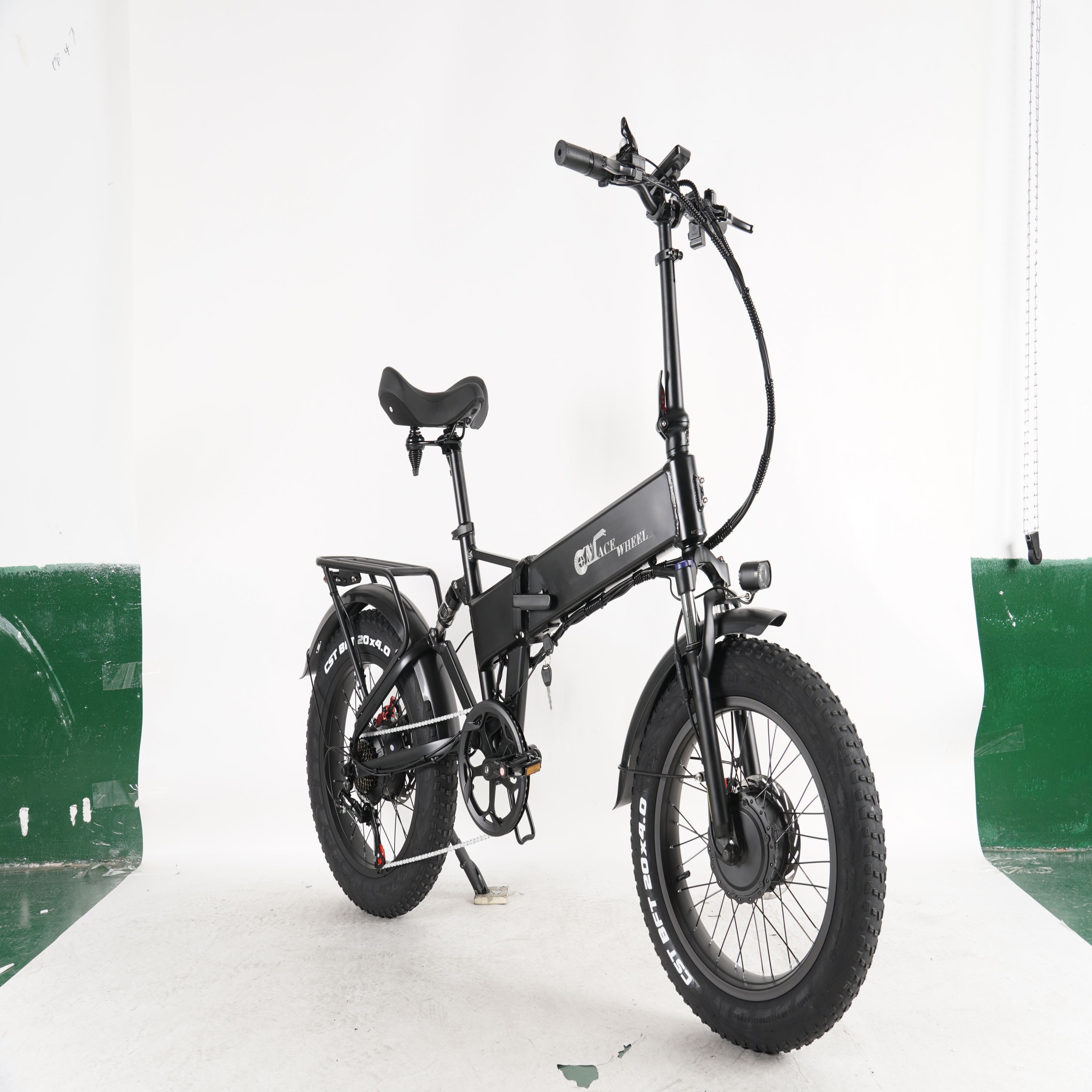 Europe Shipping 1500W Dual Motor Electric Bicycle  20 Inch Fat Tyre Bike Electric Bike 48V 17AH Ebike with Removable  Battery - Image 4