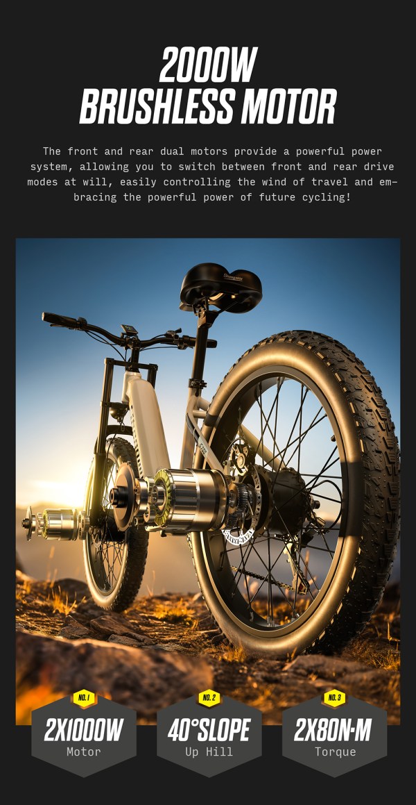 Free Shipping From UK  OEM ODM 1000W Dual Motor Adults' 45KM/H Oil Brake S700 Ebike Shimano 7 Speed for City Mountain Use Electric Mountain Bike